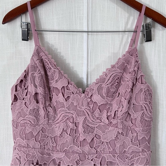 Lulu’s NWT Nora Lee Dusty Rose Sleeveless Lace Midi Dress Size L - Picture 9 of 16